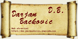Darjan Backović vizit kartica